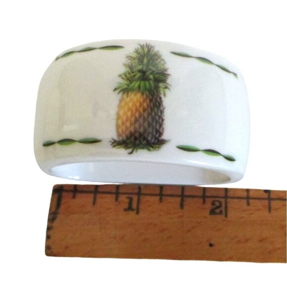 4 Vinage Pineapple Napkin Rings Holders - Dining Tableware Accessories - Pineapp - Picture 5 of 5